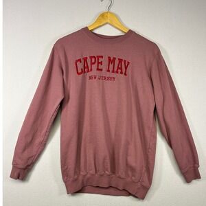 Coastal Cape May New‎ Jersey Comfortex Womens Small Mauve Embroidered Sweatshirt
